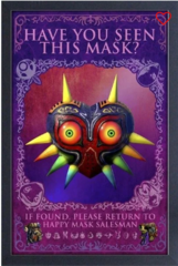 Cadre / Framed - Zelda Majora's Mask (Have You Seen This Mask?)